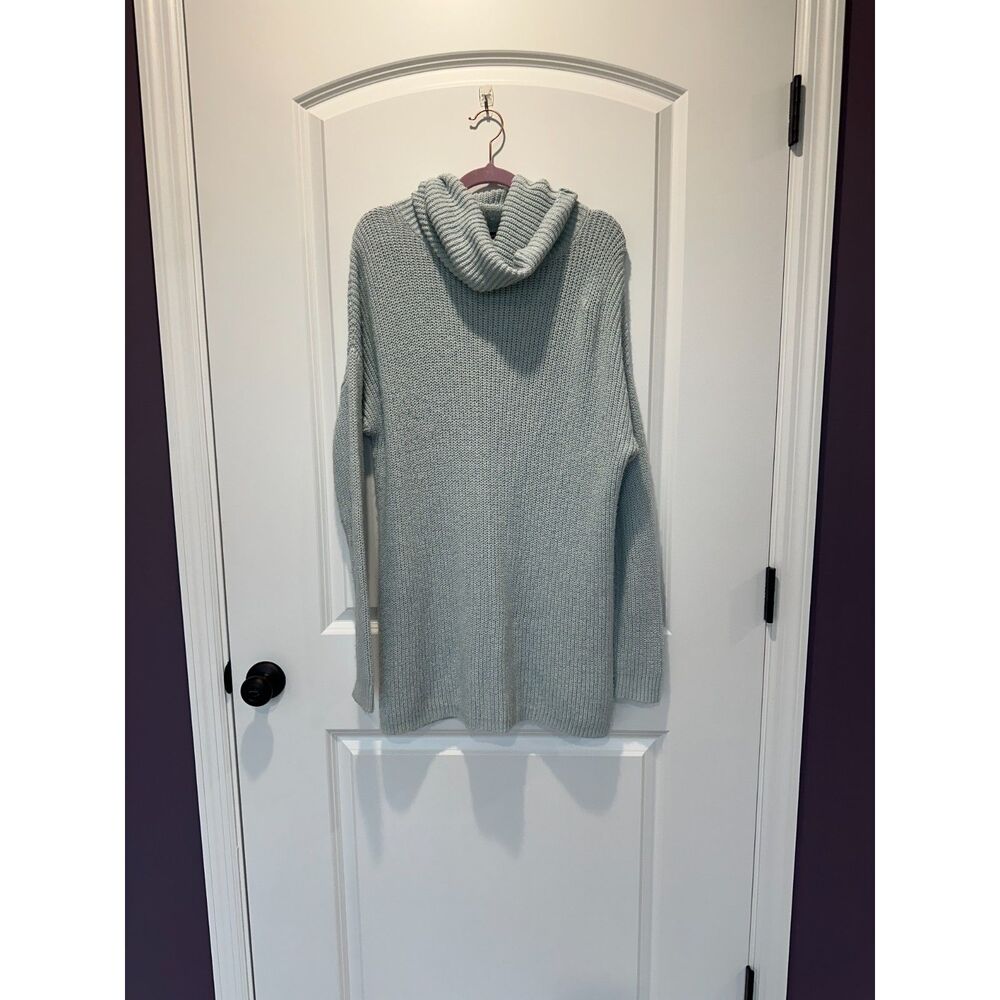 Halogen Cozy Turtleneck Tunic Sweater Light Blue Size Small